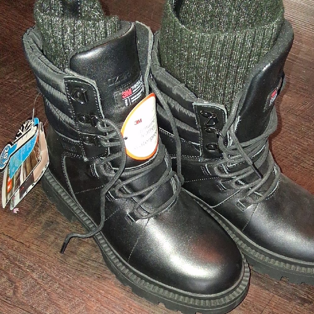 Ozark Trail Black Lace Up Boots for Women